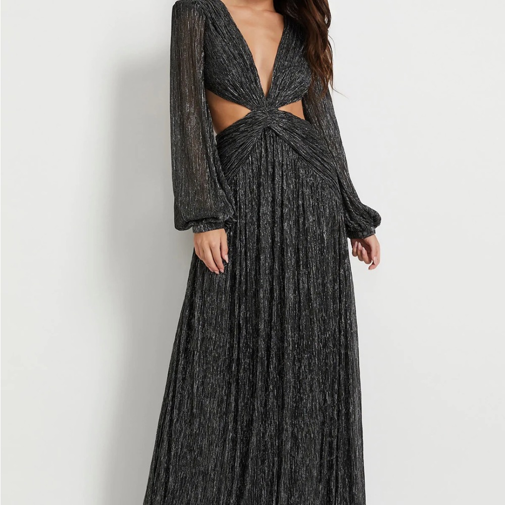 Patbo — Lurex Cut-Out Gown — size 6. Worn once